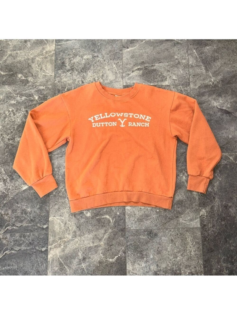 Yellowstone Dutton Ranch Orange Sweatshirt Size XS